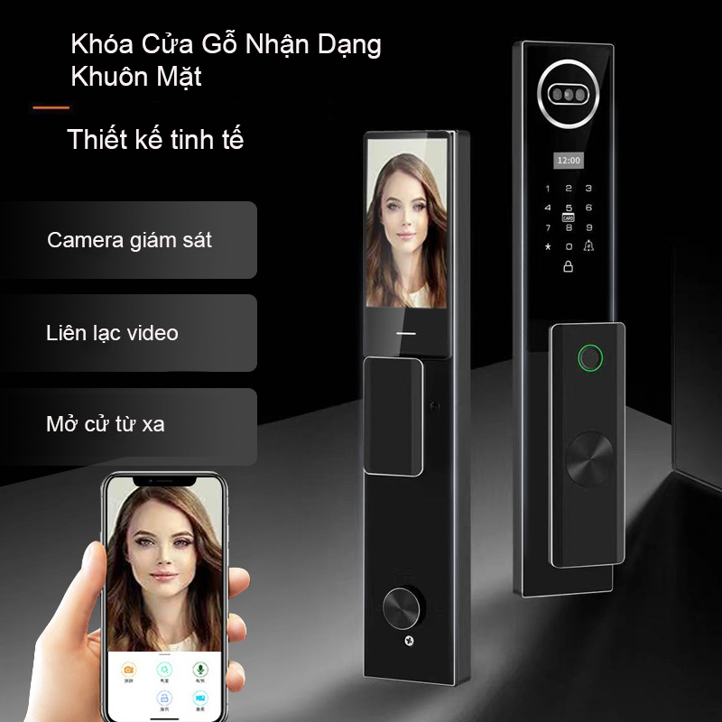khoa-cua-go-khuon-mat-cao-cap-kasslock-kl08,khoá cửa khuôn mặt chung cư,khoá cửa vân tay khuôn mặt cửa gỗ,khoá vân tay khuôn mặt cửa phòng,khoá vân tay khuôn mặt giá tốt